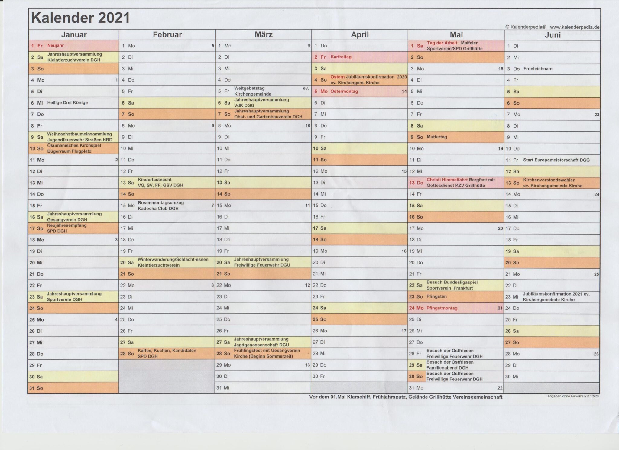 Veranstaltungskalender – SPD Hattenrod